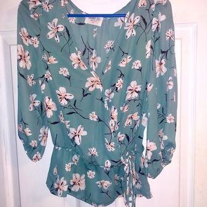 Sienna Sky Wrap Blouse 3/4 Sleeve